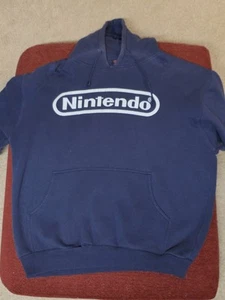 Nintendo Vintage Official Hoodie Sweatshirt XL 2004 Blue - Picture 1 of 2