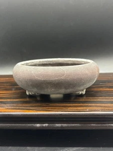 Vaso per bonsai rotondo in ceramica 12,8 cm forma arte giapponese contenitore albero in miniatura - Foto 1 di 6