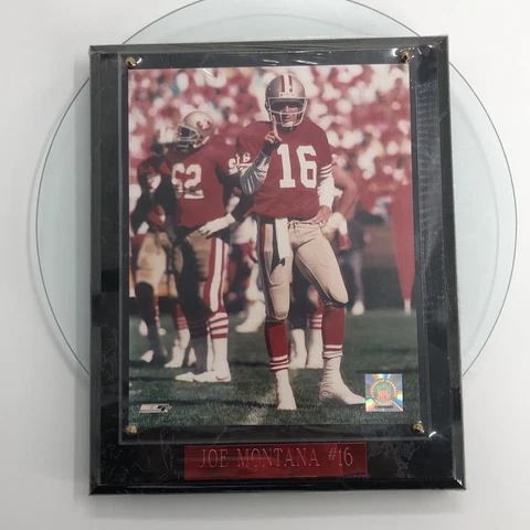 Joe Montana #16 San Francisco 49ers Photo Plaque NFL Wall Hanging 10 x13 *FLAW Cover