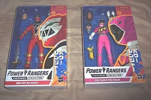Dino Rojo Power Ranger Rosa Power Ranger Lightning Colección Walmart Exclusivo - Imagen 1 de 6