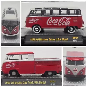 Coca-Cola Castline Machines M2 60 Volkswagen Double Cab Truck 62 Microbus Deluxe - Picture 1 of 23