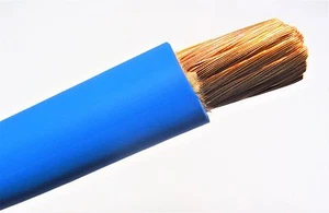 25'  1/0 AWG WELDING/BATTERY CABLE BLUE 600V MADE IN USA COPPER EPDM JACKET - Picture 1 of 1