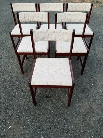 Set 6 Vintage Gangso Mobler Mid Century Danish Modern Dining Room Chairs Cover