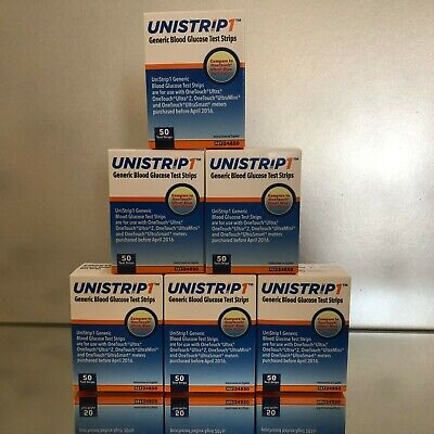 Unistrip 1 Blood Glucose Test Strips 300 Qty.  Exp 03/2024. Free Shipping   • 62.48€