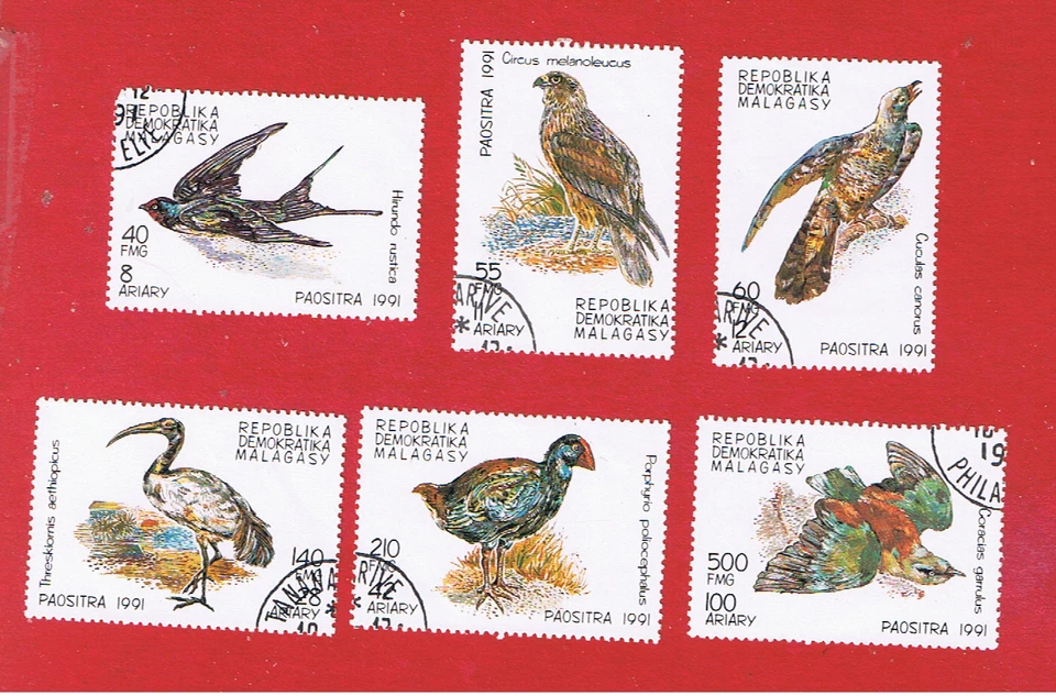 Malagasy #1029-1034  VF used  Birds  Free S/H - Image 1 of 1