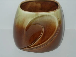Vtg American Bisque Pottery Pillow Vase Planter Ombre Graduated Color USA MCM - Picture 1 of 10