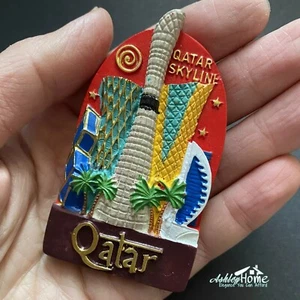 Katar Skyline Tourist Tourismus Reise Geschenk Souvenir 3D Harz Kühlschrankmagnet Handwerk - Bild 1 von 3