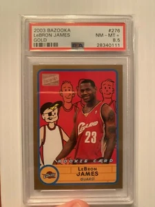2003 BAZOOKA LeBRON JAMES GOLD RC #276 PSA 8.5 NM-MT+ RARE LOW POP - Bild 1 von 2