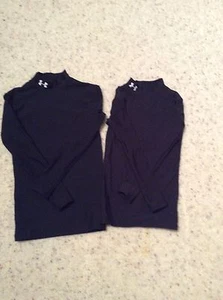 Under Armour Compression Tops - Black Unisex Youth Small and Medium EUC - Picture 1 of 6