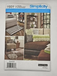 Simplicity Pattern 1931 Fleece Fringe Rugs and Pillows - Picture 1 of 2