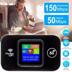 4G LTE Mobiler WLAN Hotspot Wireless WLAN Router WiFi Modem Router für 10 Geräte - Bild 1 von 12