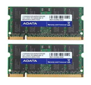2X 2GB Adata 2GB 2RX8 PC2-6400S Laptop DDR2 800Mhz Memory SODIMM RAM 200Pin - Picture 1 of 9