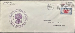 1938 US #C23 (F21856) w Grand Forks ND cncl on National AirMail Week Cover *d - Picture 1 of 2
