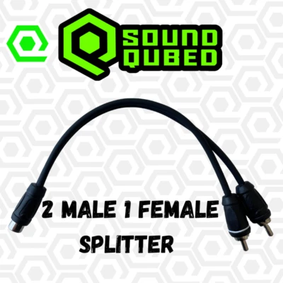 SoundQubed Twisted Y RCA Splitters 2M1F Car Audio Installation - Image 1 of 4