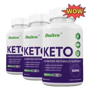 Keto Diet Brucia Grassi Pillole Perdita Peso Premium 800mg 30/60/120 Capsule - Foto 1 di 11