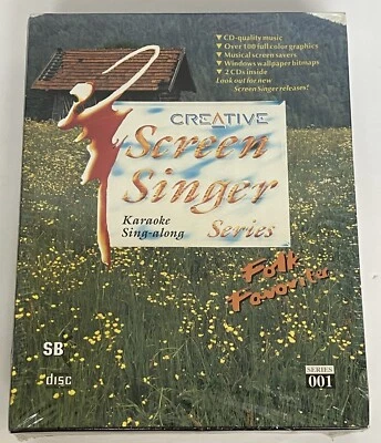 Creative Labs Screen Singer Series FOLK FAVORITES Karaoke Sing-along SEALED NEW - Image 1 of 2