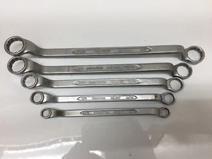 Vintage 5 pc Indestro 12 pt SAE Offset Box End Wrench Set Made in  USA - Picture 1 of 12