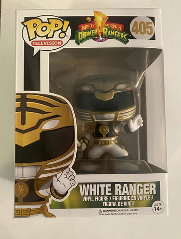 White Ranger Vinyl Figure Funko POP TV Power Rangers 405 NEW Cover