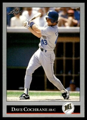 1992 Leaf #398 Dave Cochrane Seattle Mariners - Image 1 of 2