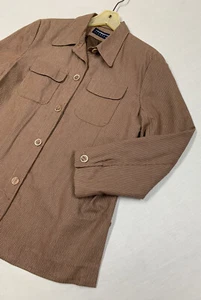 LIZ CLAIBORNE LIZ SPORT tunica bottoni righe giacca blazer donna taglia M - Foto 1 di 5