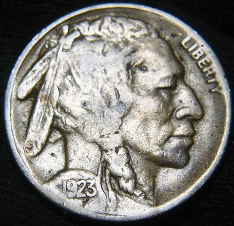 Nice FINE 1923-S BUFFALO NICKEL 5¢! FREE Shipping! JR30MJ Cover