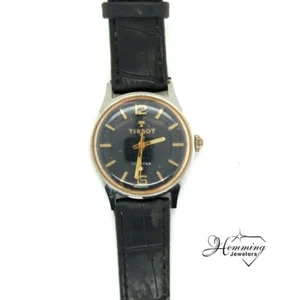 Orologio Vintage Tissot Seastar Quadrante Nero-Funzionante-Avvia/Arresta, per Ricambi/Riparazioni - Foto 1 di 5