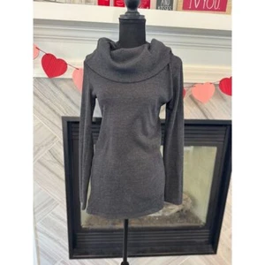 Top túnica Converse One Star cuello capucha manga larga pulóver gris pequeño - Imagen 1 de 2