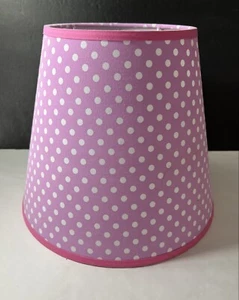 Pottery Barn Kids Pink & White Polka Dot Lamp Shade - Picture 1 of 9