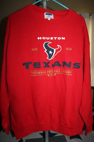 VINTAGE HOUSTON TEXANS SWEATSHIRT SHIRT SZ XL MADE IN USA NFL FOOTBALL Cover