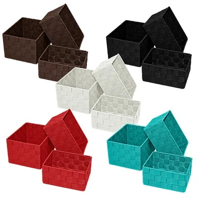 3er Korb Set Badkorb Aufbewahrungsboxen Badezimmer Deko Regalkörbe Schrankkörbe - Bild 1 von 3