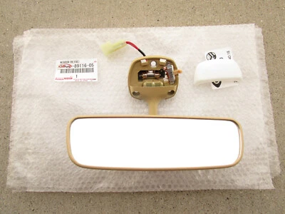 FITS: 81 - 83 TOYOTA PICKUP REAR VIEW MANUAL MIRROR W/ MAP DOME LIGHT OEM NEW - Image 1 of 4