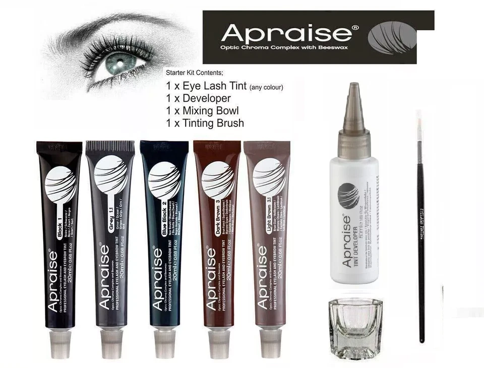 Apraise® Eyelash & Eyebrow Tint All Colors Tinting Dye Tint Lashes Kit/Developer - Image 1 of 1