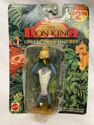 Figura Coleccionable Disney El Rey León Rafiki y Bebé Simba Mattel 1994 Sellada Foto 1 de 4