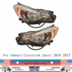 Pair Headlight Halogen Headlamp Assembly LH+RH For Subaru Crosstrek 2016-2017 - Picture 1 of 11