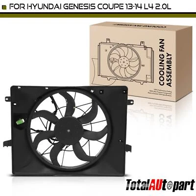 Single Radiator Fan w/ Resistor Assembly for Hyundai Genesis Coupe 13-14 L4 2.0L - Image 1 of 4