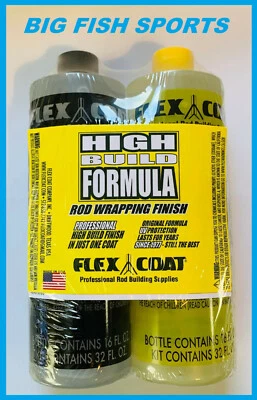 FLEX COAT 32 OZ Rod Finish Kit High Build NEW! #F32 FREE USA SHIPPING! - Image 1 of 3