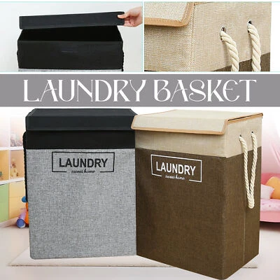 Wäschekorb Waschen Dirty Kleidung Mülleimer Faltbar Aufbewahrung Mit Griff - Bild 1 von 4