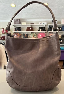 Bolso Hobo de Hombro y Bandolera Frye Melissa Gris Cuero Envejecido - Imagen 1 de 8