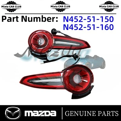 Genuino 2024-2025 Nuevo Mazda MX-5 Miata ND ND2 Modelo posterior Juego de luces traseras izquierda y derecha Foto 1 de 4