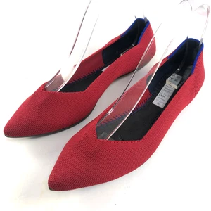 Rothy's Women's US 8.5 EUR 39 Pointed Toe Ballet Flat Slip On Shoes Red MINT - Picture 1 of 11