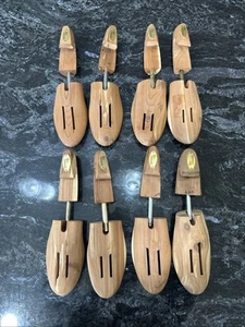 Lot of 4 Pair Vintage Allen Edmonds Nordstrom Cedar Shoe Trees Mens XL Stretcher - Picture 1 of 6