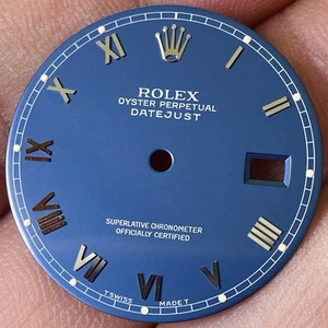 Rolex Blue Roman Dial For Datejust 36mm Model Ref 16234 16200 16220 16014 16000 - Picture 1 of 13