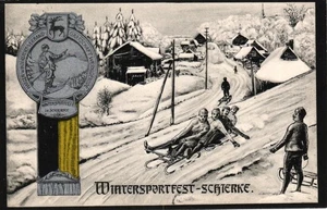 Schierke im Harz, Wintersportfest, 1909 nach Leipzig versandt - Bild 1 von 2