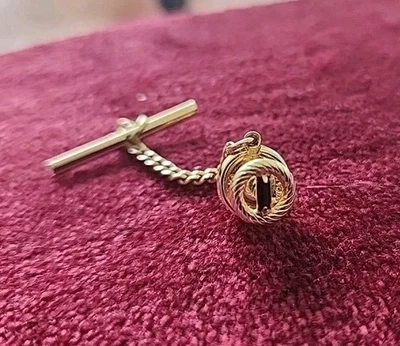 Vintage Golden HIKOCK, Tie Clip With Red Stone (Possibly Garnet/Ruby) - Image 1 of 4