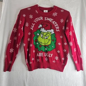 The Grinch Weihnachtspullover rot Gr. M All Your Sweaters Are Ugly Weihnachtspullover - Bild 1 von 8