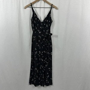 Petite Principle Cropped-Overall schwarz Blumenmuster Träger Damen Größe XSP - Bild 1 von 12