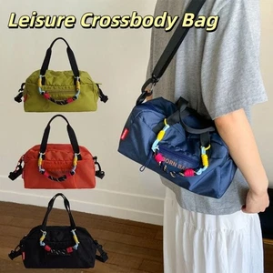 Nylon Lightweight Foldable Hand Bag Casual Large Capacity Shoulder Bag Solid - Picture 1 of 16