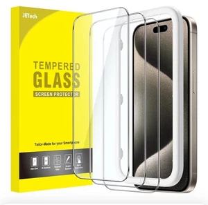 Displayschutzfolie (3er Pack) für iPhone 15 Pro Max ~ Hartglas ~ JETech - Bild 1 von 13