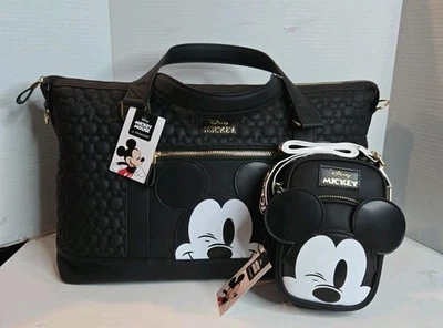 Juego de 2 bandolera y bolso de fin de semana Primark Disney Mickey Mouse para teléfono celular Foto 1 de 4