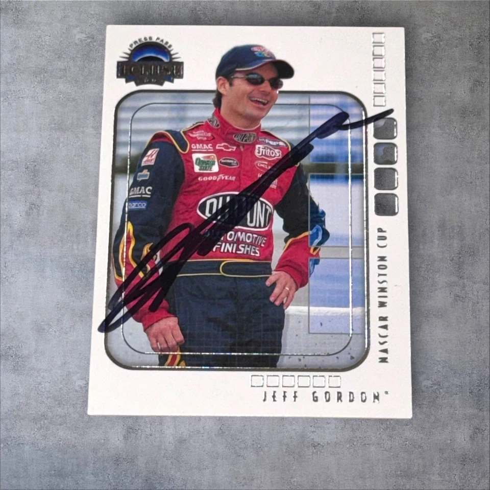 Jeff Gordon 2002 PRESS PASS ECLIPSE RACING DUPONT autographed NASCAR HOFer card - Image 1 of 1